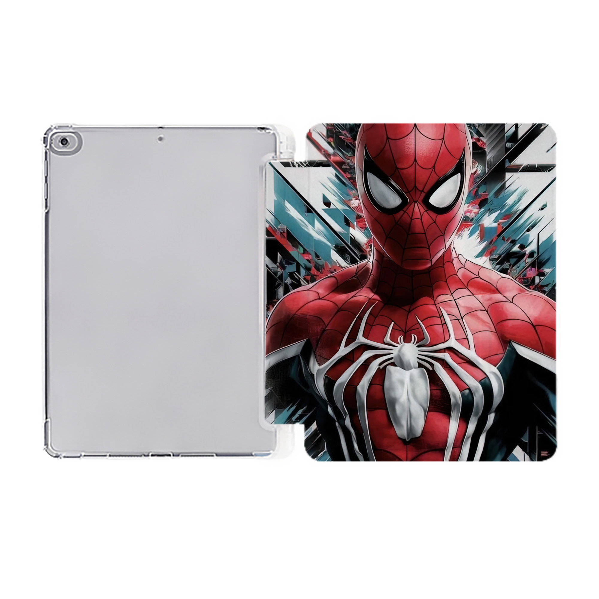 （画像用） Spider Man スパイダーマン IPad ケース ペン収納付き 三つ折りスタンド PUレザー×シリコン 対応機種9.5/10.5/10.9インチ